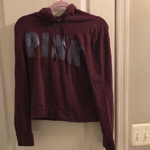 PINK Victoria's Secret Maroon Hoodie Sweater